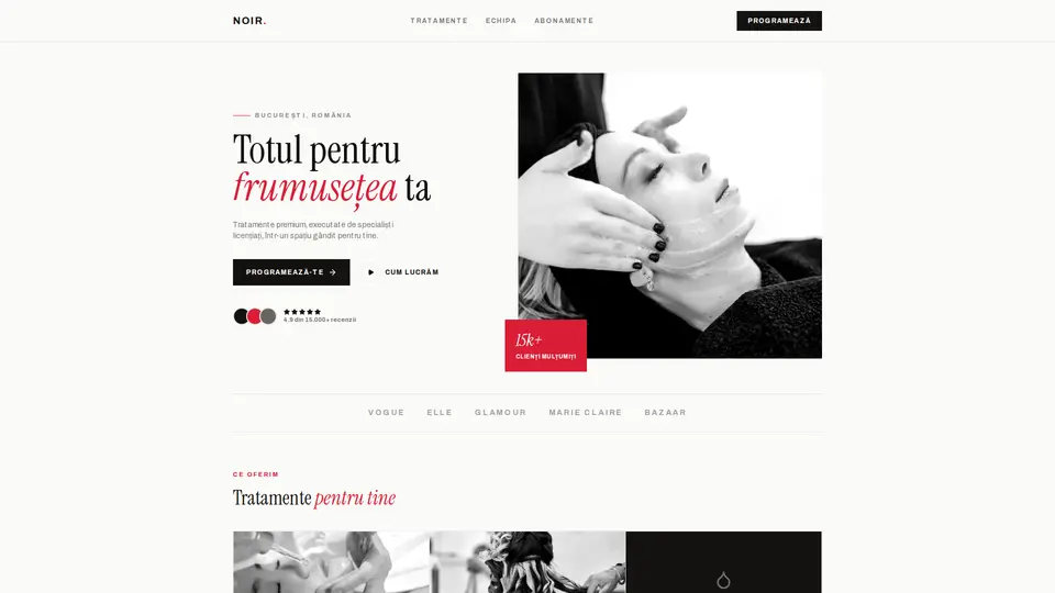 Exemplu de site pentru beauty, construit de fă-țisite.ro
