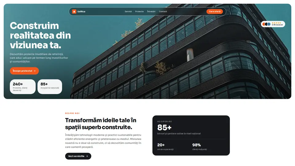 Exemplu de site pentru servicii locale, construit de fă-țisite.ro